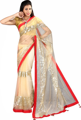 

Anushree Saree Embroidered Jamdani Chanderi Saree(Multicolor), Cream