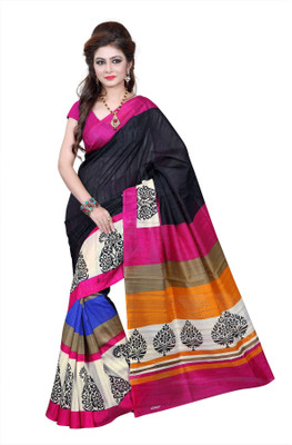 

Mohini Self Design Fashion Art Silk Saree(Multicolor), Pink