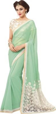 

Vishal Embellished Bollywood Georgette Saree(Green)