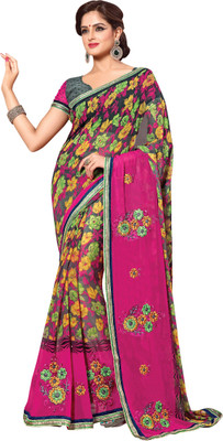 

Khushali Self Design, Embroidered, Embellished Fashion Chiffon Saree(Pink, Grey, Multicolor), Grey;multicolor;pink