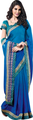 

Vishal Printed Fashion Satin Saree(Blue)