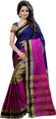 

Skyblue Printed Fashion Polycotton Saree(Multicolor)