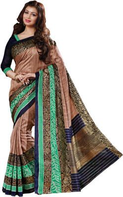 

Archishmathi Floral Print Bollywood Art Silk Saree(Multicolor)