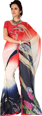 

Khushali Self Design, Printed Fashion Georgette Saree(Multicolor)
