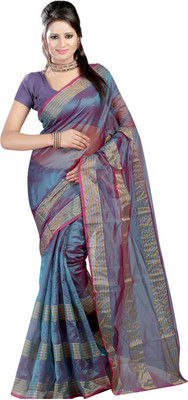 

Sanju Sarees Plain Fashion Silk Saree(Multicolor)