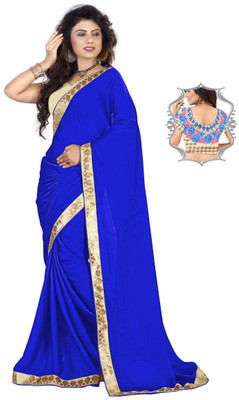 

Stylezone Embroidered Fashion Satin Saree(Blue), Maroon