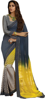 

Khoobee Self Design Fashion Crepe, Chiffon Saree(Grey, Yellow, Multicolor), Grey;multicolor;yellow