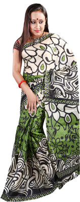 

Anushree Saree Printed Fashion Silk Saree(Multicolor), Green
