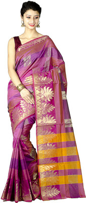 

Chandrakala Woven Banarasi Art Silk Saree(Pink)