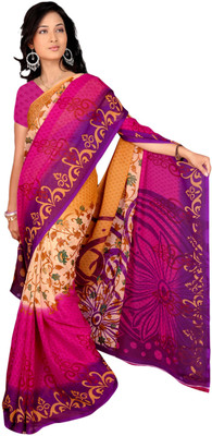 

Vardan Prints Printed Bollywood Georgette Saree(Pink, Purple)