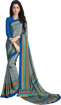

Saara Printed Fashion Crepe Saree(Grey)