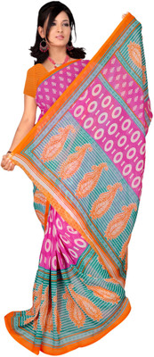 

Vardan Prints Printed Bollywood Georgette Saree(Pink)