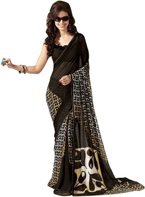

Party Wear Dresses Printed Fashion Pure Chiffon Saree(Blue)
