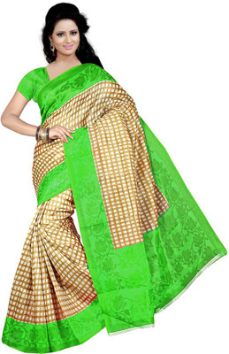 

Indian Wear Online Printed Fashion Cotton Saree(Green)