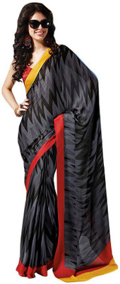 

Indian Wear Online Printed Fashion Pure Chiffon Saree(Pink)