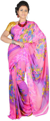 

Hawai Printed Daily Wear Georgette Saree(Multicolor)