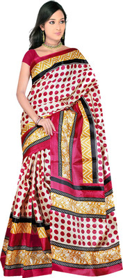 

Sanju Sarees Printed Fashion Art Silk Saree(Maroon)