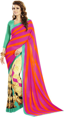

Khushali Self Design, Printed Fashion Georgette Saree(Pink, Green, Orange, Beige, Multicolor), Beige;green;multicolor;orange;pink