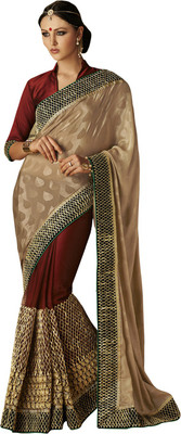

Desi Butik Self Design Fashion Jacquard Saree(Gold)
