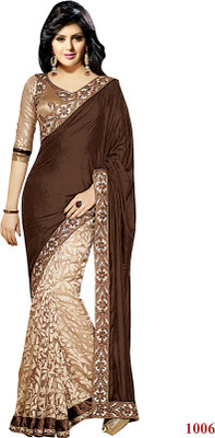 

Aksh Fashion Embroidered Bollywood Georgette Saree(Multicolor), Coffee