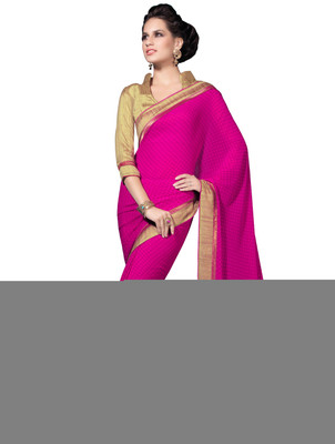 

Lovely Look Printed Daily Wear Silk Saree(Pink)