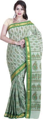 

SriSyndicate Printed Fashion Cotton Saree(Green)