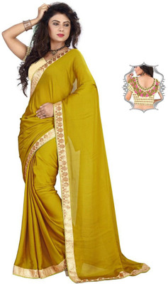 

Stylezone Embroidered Fashion Satin Saree(Green), Maroon