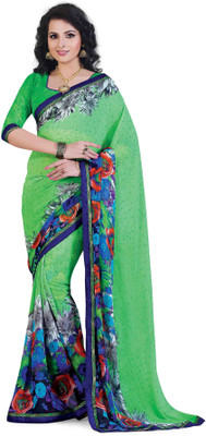 

Ridham Sarees Printed Fashion Handloom Chiffon Saree(Multicolor)