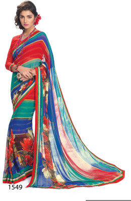 

Ridham Sarees Printed Fashion Handloom Georgette Saree(Multicolor)