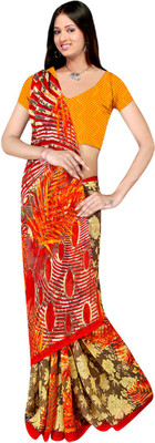 

MannMohh Printed Daily Wear Georgette Saree(Multicolor)