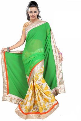 

Indian Wear Online Printed Fashion Georgette Saree(Multicolor), Multicolor641