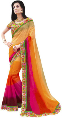 

Shree Vardhman Printed Bollywood Georgette Saree(Multicolor)