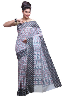 

Darps Printed Baluchari Handloom Cotton Saree(Beige, Black, Multicolor), Cream