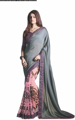 

Khushali Self Design, Printed Fashion Chiffon, Georgette Saree(Pink, Grey, Multicolor), Grey;multicolor;pink