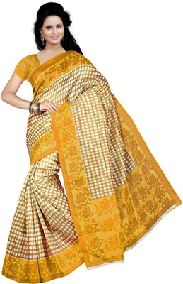 

Party Wear Dresses Printed Fashion Cotton Saree(Yellow)