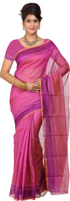 

Right Shape Solid Chettinadu Polycotton Saree(Magenta)