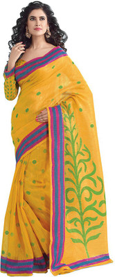 

Indian Wear Online Printed Fashion Cotton Saree(Yellow)