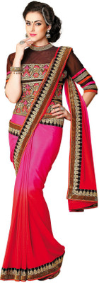 

Aesha Embroidered Fashion Chiffon Saree(Multicolor)