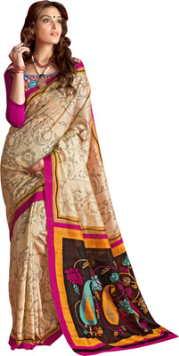 

Khushali Self Design, Printed Fashion Art Silk Saree(Beige, Multicolor, Beige;multi