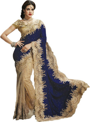 

Zeel Fashion Embroidered Fashion Net Saree(Blue)