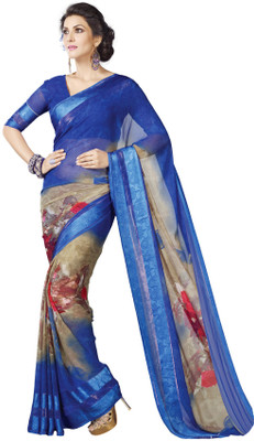 

Khoobee Self Design, Printed Fashion Georgette Saree(Blue, Multicolor)