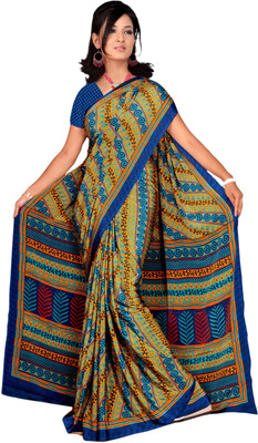 

Vardan Prints Printed Bollywood Crepe Saree(Blue)