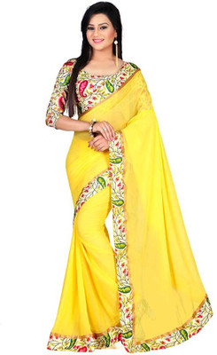 

Fashionista Printed Fashion Handloom Georgette Saree(Pack of 2, Yellow)