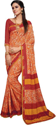 

Aesha Printed Fashion Tussar Silk Saree(Red)