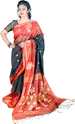 

Kakali Self Design Ikkat Handloom Silk Cotton Blend Saree(Multicolor)