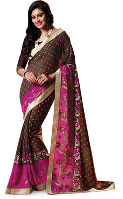 

Ridham Sarees Floral Print Fashion Georgette Saree(Multicolor)