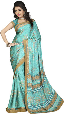 

Khoobee Self Design, Printed Fashion Silk, Crepe, Jacquard Saree(Green, Beige), Beige;green