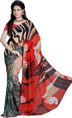 

Jiya Self Design, Printed Fashion Georgette Saree(Multicolor)