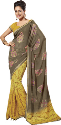 

Vishal Printed Fashion Georgette Saree(Beige)