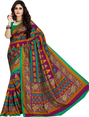 

Right Shape Printed Bollywood Printed Silk Saree(Magenta), Wine